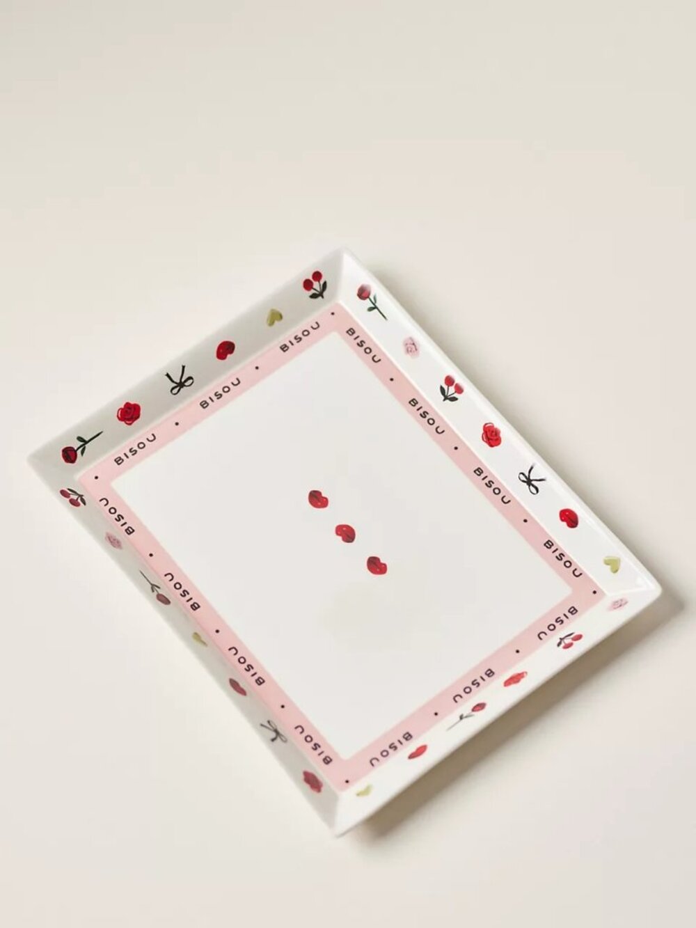 Anthropologie Amour Ceramic Heart Trinket Tray, Valentine's Day, New